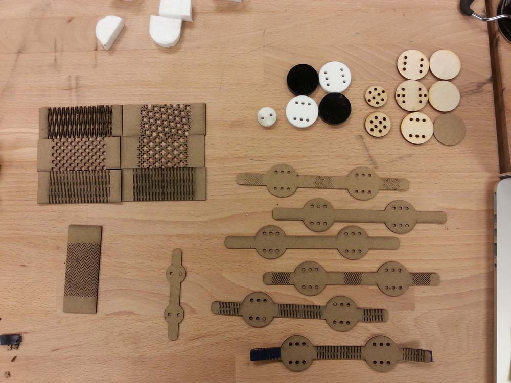 Designs with varying bending capabilities — Laser cut on single sheet to save time